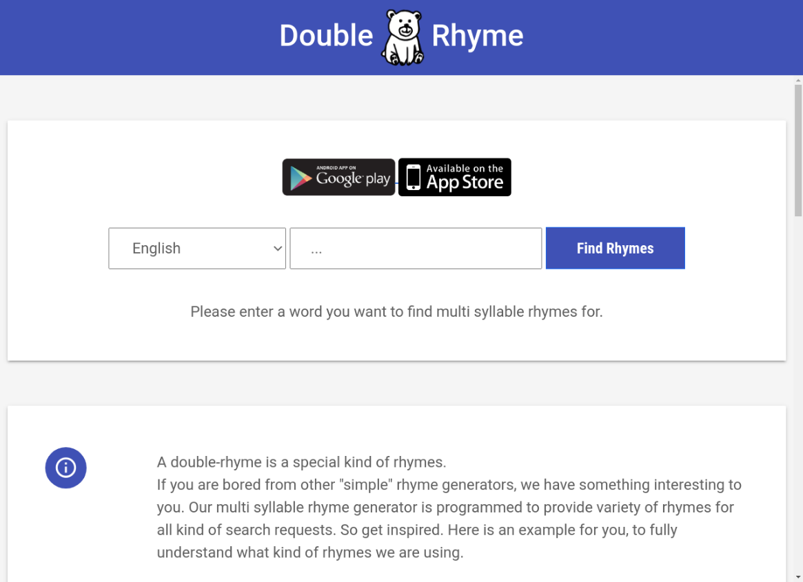 speech rhyme generator