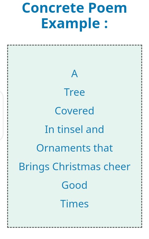 Tree concrete poem