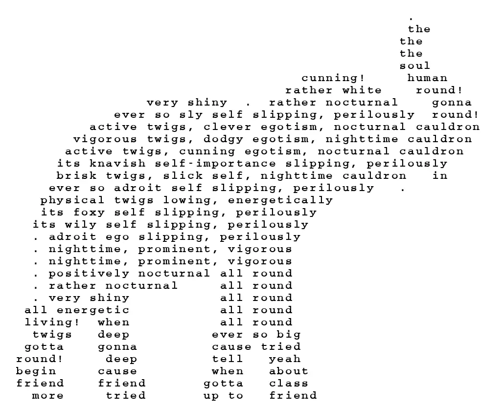 Elephant concrete poem